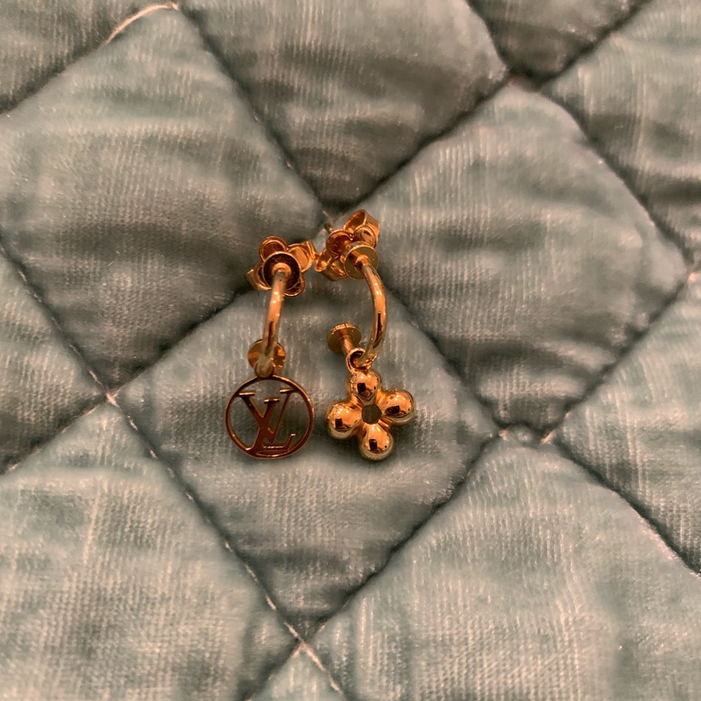 Louis Vuitton huggie earrings